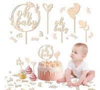 5 Pezzi Cake Topper Comunione Legno Cake Topper Personalizzato Cake Topper Comunione Cake Topper Prima Comunione Topper Comunione Baby Shower Gender Reveal Oh Baby Cake Topper in Legno Topper Torta