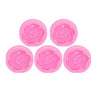 5 pezzi Camelia Flower Silicone Candele Stampo, stampo di fusione in resina per decorazione per la casa a lume di candela