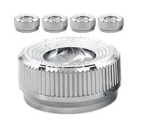 5 Pezzi Cappuccio Manopola Volume Argento 35x16 in Plastica | Controllo Preciso del Tono, Installazione Stabile, Design Visibile, Uso in Studio ed Eventi, Forma a Cupola