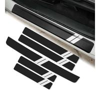 5 Pezzi Carbonio Battitacco Auto per Dacia Duster 2 Duster 3 2018-2024 2025, Adesivi Pedale del Davanzale AntiGraffio Striscia di Protezione Battitacco Portiera,B/White
