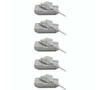 5 Pezzi Carro Armato Principale Britannico FV4201 Chieftain 1/144 - Modello 3D Resina Per Appassionati Militari E Collezionisti