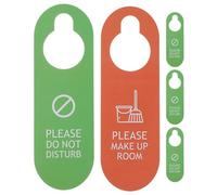 5 Pezzi Cartello Porta Non Disturbare Doppia Faccia | Reversibile, Elegante e Moderno, per Camere e Uffici, senza Attrezzi, Controllo Privacy