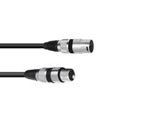 5 pezzi - Cavo Audio XLR 3 Poli 0,2 m Nero - OMNITRONIC