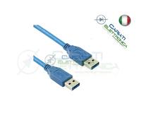 5 PEZZI Cavo USB 3.0 Maschio / Maschio Spina A 3 m mt Blu MM AA Presa 3m