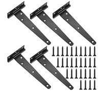 5 Pezzi Cerniera a T per Cancello, Cerniere per Cancelli, Cerniera Porta Esterna con Viti, Cerniere per Porte da Cucina Finestre, Casette da Giardino