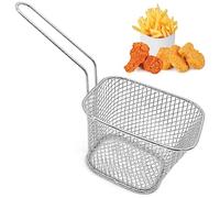5 Pezzi Cestino per Friggere Piccolo Cestino per Friggitrice in Acciaio Inox Mini Cestino per Patatine Fritte con Manico Cestino per Friggere per Pata