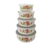 5 pezzi che mescola una ciotola set multifunzionale con coperchi per snack