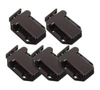 5 Pezzi Chiusure Armadio Push To Open, Latch Lock Rotondi | Abs Color Caffè, Bordi Arrotondati, per Armadietti e Cupboard, Uso Sicuro e Resistente All'usura