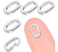 5 Pezzi Chiusure Ovali a Molla con Moschettone per Collana Chiusure a Molla in Acciaio Inox per Braccialetti Portachiavi Clip Per Collane Accorciatore per Bracciali per la Creazione di Gioielli (A1)