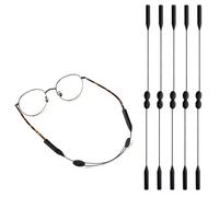 5 Pezzi Cinghia per occhiali senza coda Cordoncino Occhiali Lacci Reggi Occhiali Universali Regolabile, Antiscivolo,con Fermi Regolabili Accessori Occhiali Protezione Anti Cadute Urti Cinturino