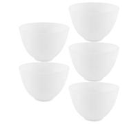 5 Pezzi Ciotola in Silicone per Maschera Viso, Bianca, Antiurto | Maschera di Argilla e Polvere Viso, Uso Domestico e Routine Skincare, Compatta da Riporre