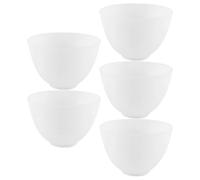 5 Pezzi Ciotola in Silicone per Maschera Viso, Bianca, Multiuso | Gel Peel-off e Maschera D'argilla, Pulizia Ordinata, Uso in Salone e Kit da Viaggio