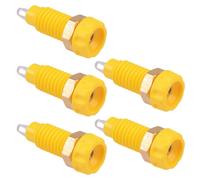 5 Pezzi CL1454 Giallo Connettore Banana Test 4mm 10A CLIFF