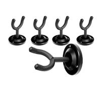 5 Pezzi Classic Cantabile Supporto da Parete per Chitarre (universale per chitarra elettrica, chitarra classica, basso elettrico, basso acustico, imbottitura in gomma piuma) Nero