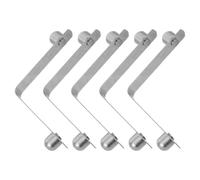 5 Pezzi Clip a Molla per Stampelle Regolabile in Altezza, Acciaio | Argento, Compatibile Corrimano Bagno e Accessori per Deambulazione, Design Sicuro e Stabile