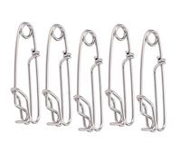 5 Pezzi Clip a Scatto per la Pesca con Palangari, Connettori per la Pesca in Acciaio Inossidabile Clip a Scatto per la Pesca con la Lenza Lunga, la Pesca da Surf, la Pesca Oceanica(1.8 * 60MM)