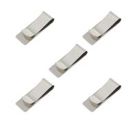 5 Pezzi Clip Portafoglio Multiuso in Acciaio Inox | Argento, per Insegnanti e Studenti, Tiene Fogli Sparsi, Ordina Documenti, Set