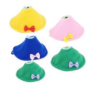 5 pezzi Collari di uccelli protettivi per pappagalli che picchiano mantelli del collo elegante design traspirante per ferita per gli uccelli animali domestici proteggono le condizioni della pelle