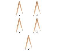 5 Pezzi Compasso da Disegno in Legno Clip per Lavagna Bianca | Bracci Regolabili, Portagesso Integrato, Presa Sicura, Compatibile Gesso e Pennarelli, per Studenti