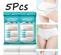 5 pezzi/confezione Biancheria intima monouso per donne in gravidanza durante il periodo post-parto, biancheria intima sterile per viaggi e trasferte di lavoro, pantaloncini monouso da donna per uso es