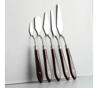 5 pezzi / confezione Spatola per cake design, spatola per crema di burro per decorazione torte N. 5 raschietto,5 pezzi/set,Raschietto n. 2,Raschietto n. 1,Raschietto n. 3,N.4 raschietto,Confezione blu