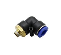 5 pezzi Connettore rapido for irrigazione da giardino, tubo flessibile da 14 mm, 16 mm, filettatura maschio da 1/4", 3/8", 1/2", 3/4", giunto for tubo dell'acqua da giardino a forma di L.(14mm-1I4 inc