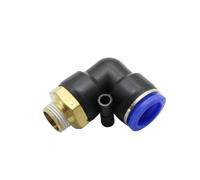 5 pezzi Connettore rapido for irrigazione da giardino, tubo flessibile da 14 mm, 16 mm, filettatura maschio da 1/4", 3/8", 1/2", 3/4", giunto for tubo dell'acqua da giardino a forma di L.(16mm-3I8 inc