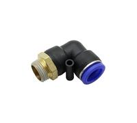 5 pezzi Connettore rapido for irrigazione da giardino, tubo flessibile da 14 mm, 16 mm, filettatura maschio da 1/4", 3/8", 1/2", 3/4", giunto for tubo dell'acqua da giardino a forma di L.(16mm-1I2 inc