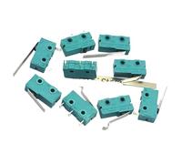 5 pezzi Contatto in argento 5A250V Interruttore KW12 Interruttore di finecorsa di viaggio Pulsante di contatto 2 3 Pin KW11 Interruttore di viaggio Verde(KW12 bent 21mm)