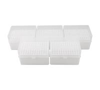 5 Pezzi Contenitore per Pipette 96 Pozzetti in Plastica con Coperchio | Stoccaggio Sigillato, Gestione Visiva Efficiente, per Laboratorio, Studio, Preparazione Campioni e 1000 Μl