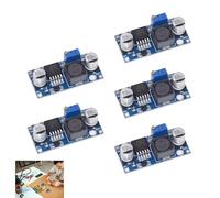 5 pezzi Convertitore DC-DC 3A, Modulo Step Down, Regolatore di tensione Regolabile 3,2 V-46 V a 1,25 V-35 V, Alta Efficienza 92% con Potenziometro e LED di uscita, Alimentatore per Arduino