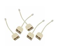 5 pezzi Convertitore di presa RJ11 Splitter per linea telefonica a 2 vie Adattatore da maschio a femmina