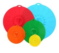 5 Pezzi Coperchi in Silicone, Coperchi Universali in Silicone, Coperchi A Ventosa, Per Ciotole, Tazze, Padelle e Forni a Microonde (Colore Regolare)