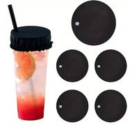 5 pezzi Copri-bicchiere Scrunchies, Copertura anti-drogaggio per drink da discoteca, Copertura protettiva per alcolici, Copri-bicchiere in tessuto unisex, Coperchio anti-drogaggio per bicchieri, Acces