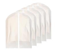 5 Pezzi Copriabiti Antipolvere, Abbigliamento Copre per Abiti, Custodia Porta Abiti Trasparenti con Cerniera, Copriabiti da Armadio per Camicia Costumi Cappotti(60X80cm)