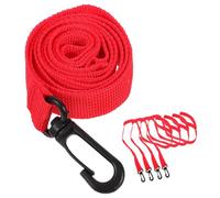 5 Pezzi Corda da Passeggio Staccabile per Gancio, Rosso | Nylon e Plastica, Riutilizzabile, per Luoghi Pubblici e Uso All'aperto, per Piccoli