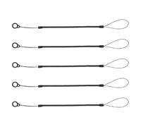 5 Pezzi Cordino Elastico per Penna Stilo Anti-smarrimento Anello | Laccio per Stilo da 23cm, Anello Interno 13mm, Plastica e Silicone Nero, Ufficio e Studio