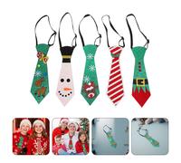 5 pezzi cravatte con fiocchi di neve per uomo set di cravatte natalizie