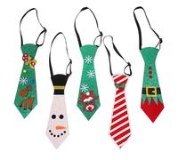 5 pezzi cravatte divertenti natalizie per uomo cravatte rosse festive con