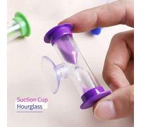 5 pezzi Cronometro in plastica mini da 2 minuti infrangibile con ventosa, ruotabile, adatto per lavarsi i denti, in cucina, per giochi, in classe e altro ancora Tagli Unica,Colore casuale 3 pezzi,Blu 