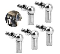5 Pezzi CS16 M10 L Forma Sfera Giunto Asta Fine Cuscinetto,M10*1.5mm Filettatura Destra, Autolubrificante Giunto Sferico Angolare,Filettato Rod End Bearing Joint per Apparecchiature per L'automazione