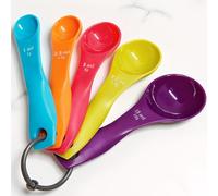 5 Pezzi Cucchiai Dosatori Colorati Cucchiaio con Diverse Capacità Misurini Set Spoons in Plastica per Cucinare Cuocere Liquidi Polveri