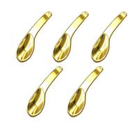 5 Pezzi Cucchiaio per Crema Occhi in Lega di Zinco Oro, Leggero | Facile da Pulire, Mantiene le Dita fuori Barattolo, , per Viso e Contorno Occhi