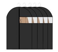 5 Pezzi Custodia Porta Abiti, 60 x 120 cm PEVA Lavabile Buste per Abiti Copertura Vestiti con Cerniera Coprisedili per Vestiti Antipolvere Impermeabili e Anti umidità, per Abiti, Vestiti, Cappotti