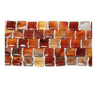 5 pezzi da 10 mm di perline di pietra quadrata, C di agata, pietra del sole, amazzonite, perline naturali sciolte per gioielli fai da te, accessori per braccialetti - Agata dei sogni - 10x10 mm, 5 p