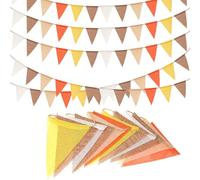 5 pezzi da 20 m Bandierine Gialle Festone Striscione, Festoni Compleanno, Bandiere Decorazioni, per Compleanno,Festa Nozze,Interne Esterna Decorazione