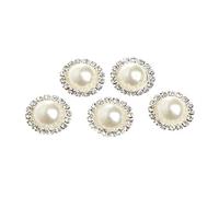 5 pezzi da 21 mm rotondi con perline strass e bottoni, fai da te, di alta qualità, pratico e intelligente.