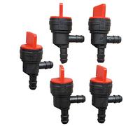 5 pezzi da 90 gradi a gas a gas chiusura Valvole di taglio 1/4 in linea in plastica ABS universale per ATV Go Kart Mower Snapper Briggs e Stratton Motori 2,28 x 1,57 pollici