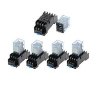 5 pezzi DC12V DC24V AC110V AC220V Mini relè elettromagnetico elettronico 5A 14PIN bobina 4DPDT con base presa PYF14A(AC 12V)