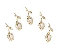 5 Pezzi Decorazione Unghie a Rosa in Oro Zircone, Gioiello | Design Elegante e Unico, Effetto Decorativo, per Spettacolo Teatrale e Festa in Maschera